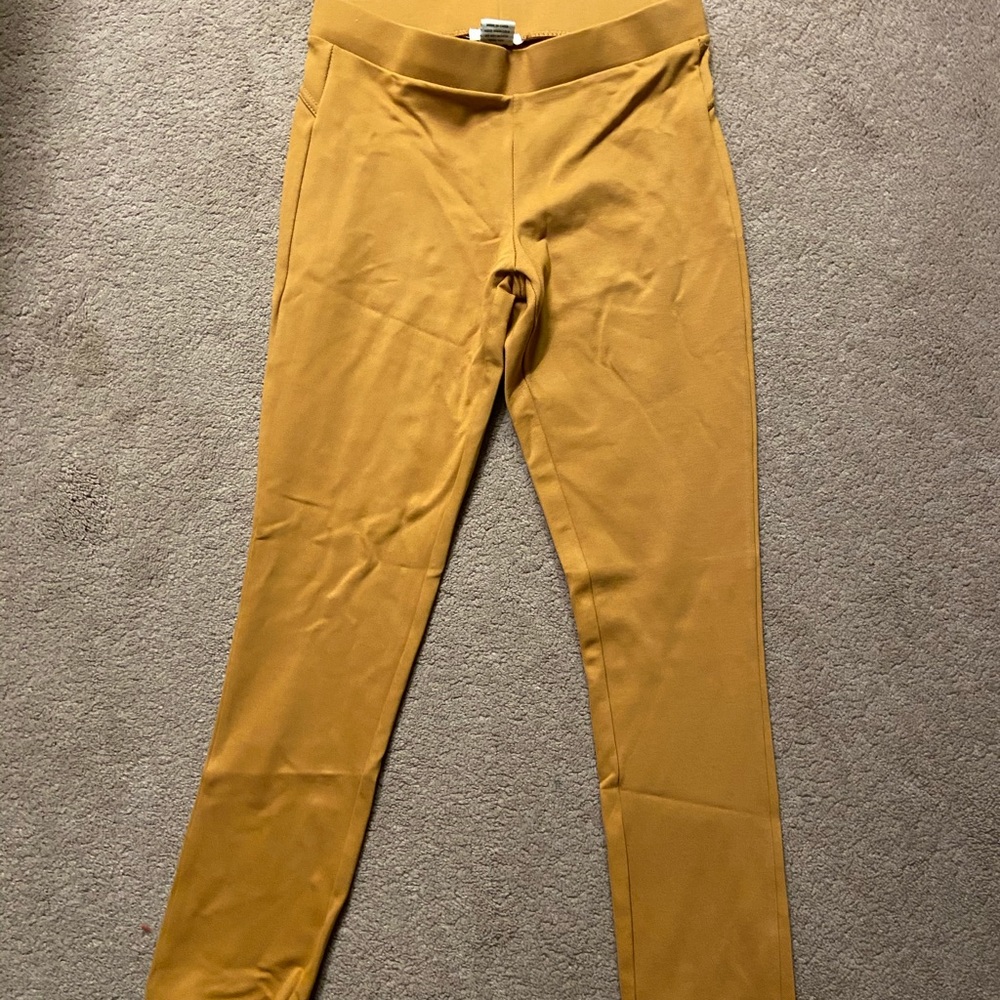 Yellow Fitted Pants